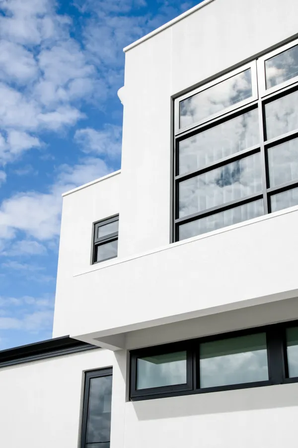 Modern white architectural building